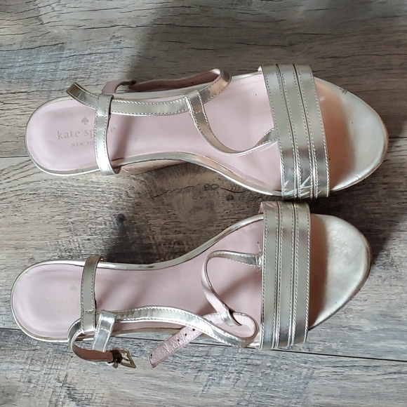 kate spade Shoes - Kate Spade Gold Wedges